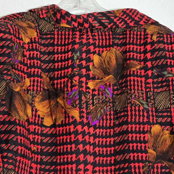 VTG 80's s ANNE CRIMMINS FOR UMI COLLECTIONS 100% SILK FLORAL SKIRT BLAZER 16 - Picture 16 of 16